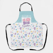 パステルカラー姉妹象パタカラフルーン エプロン (正面)