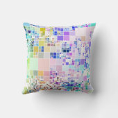 パステルカラー幾何タイル正方形 クッション (裏面)
