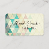 パステルカラー幾何学的パターン 名刺 (正面)