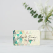 パステルカラー幾何学的パターン 名刺 (スタンド正面)