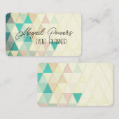 パステルカラー幾何学的パターン 名刺 (正面/裏面)