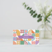 パステルカラー幾何学 名刺 (スタンド正面)