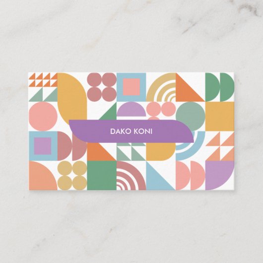 パステルカラー幾何学 名刺 (正面)