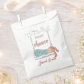 パステルカラー手描き水彩スタイル フェイバーバッグ (クリップ留めされた状態)