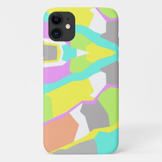 パステルカラー抽象芸術アートiPhone 11ケース Case-Mate iPhoneケース (裏面)
