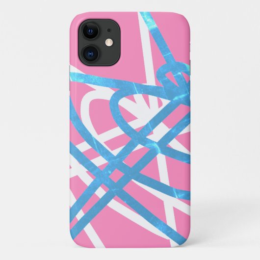 パステルカラー抽象芸術アートiPhone 11ケース Case-Mate iPhoneケース (裏面)