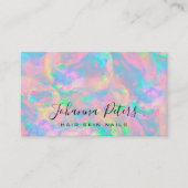 パステルカラー抽象芸術オパール名刺 名刺 (正面)