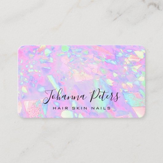 パステルカラー抽象芸術オペインスパイアル 名刺 (正面)