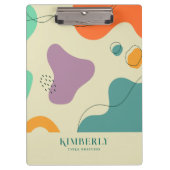 パステルカラー抽象芸術シェイプの背モダン景 クリップボード (正面)