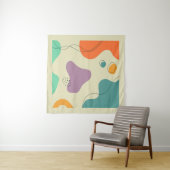 パステルカラー抽象芸術シェイプの背モダン景 タペストリー (インサイチュ)