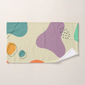 パステルカラー抽象芸術シェイプの背モダン景 バスタオルセット (ハンドタオル)