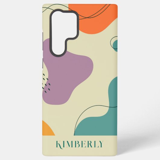 パステルカラー抽象芸術シェイプの背モダン景 SAMSUNG GALAXYケース (裏面)