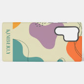 パステルカラー抽象芸術シェイプの背モダン景 SAMSUNG GALAXYケース (裏面横)