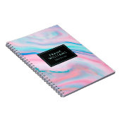 パステルカラー抽象芸術石 ノートブック (右側)