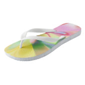 パステルカラー抽象芸術緩和曲線デザインビーチサンダル ビーチサンダル (アングル)