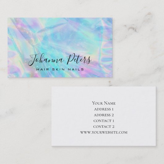 パステルカラー抽象芸術背景 名刺 (正面/裏面)