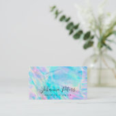 パステルカラー抽象芸術背景 名刺 (スタンド正面)