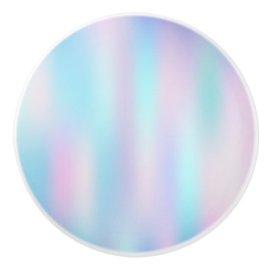 パステルカラー抽象芸術虹色の背景 セラミックノブ (正面)