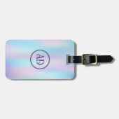 パステルカラー抽象芸術虹色の背景 ラゲッジタグ (正面横)