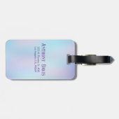 パステルカラー抽象芸術虹色の背景 ラゲッジタグ (裏面横)