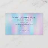 パステルカラー抽象芸術虹色の背景 名刺 (裏面)