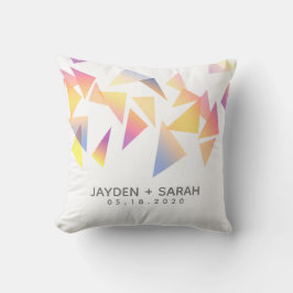 パステルカラー数々の紙吹雪ホワイト結婚ズ クッション