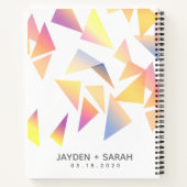 パステルカラー数々の紙吹雪ホワイト結婚ズ ノートブック (裏面)