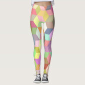 パステルカラー春&サマートレンディーキュービックスクウェア レギンス (正面)