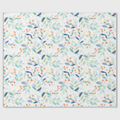 パステルカラー植物性離れのと果実のパターン ラッピングペーパー (フラット)