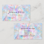 パステルカラー模擬グリッター 名刺 (正面/裏面)