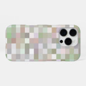 パステルカラー正方形パターン iPhoneケース (裏面横)