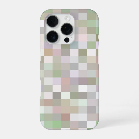 パステルカラー正方形パターン iPhoneケース (裏面)