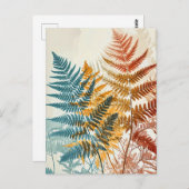 パステルカラー水彩イラストレーション離れ ポストカード (正面/裏面)