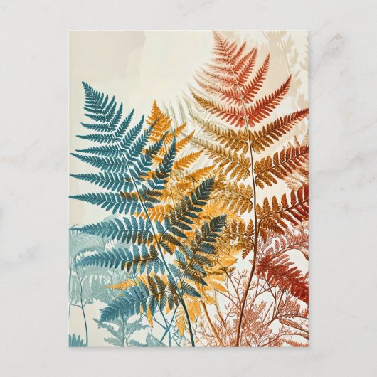 パステルカラー水彩イラストレーション離れ ポストカード (正面)