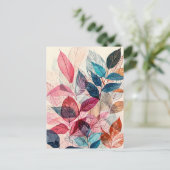 パステルカラー水彩イラストレーション離れ ポストカード (スタンド正面)