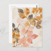 パステルカラー水彩イラストレーション離れ ポストカード (正面/裏面)