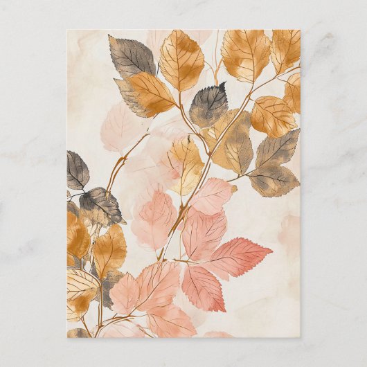 パステルカラー水彩イラストレーション離れ ポストカード (正面)