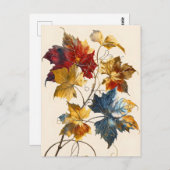 パステルカラー水彩イラストレーション離れ ポストカード (正面/裏面)