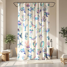 パステルカラー海獣パターン