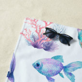 パステルカラー海獣パターン ビーチタオル (インサイチュ)