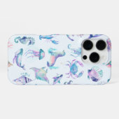 パステルカラー海獣パターン iPhoneケース (裏面横)