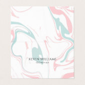 パステルカラー渦巻形の大理石 名刺 (外部フラット)