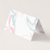 パステルカラー渦巻形の大理石 名刺 (裏面)