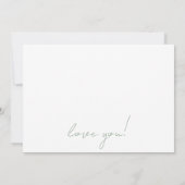 パステルカラー結婚フローラのブライド 招待状 (裏面)