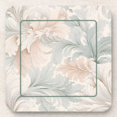 パステルカラー繊細な装飾フローラモチーフ コースター (正面)