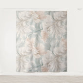 パステルカラー繊細な装飾フローラモチーフ タペストリー (正面)