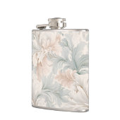 パステルカラー繊細な装飾フローラモチーフ フラスク (左)