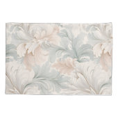 パステルカラー繊細な装飾フローラモチーフ 枕カバー (裏面)