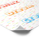 パステルカラー考えドリームクリエイター ポスター (角)