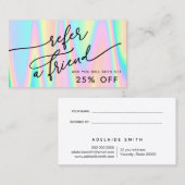 パステルカラー背景紹介カード 名刺 (正面/裏面)